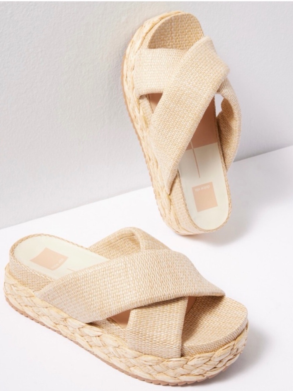 Dolce Vita Blume Raffia Platform Sandals